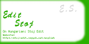 edit stoj business card